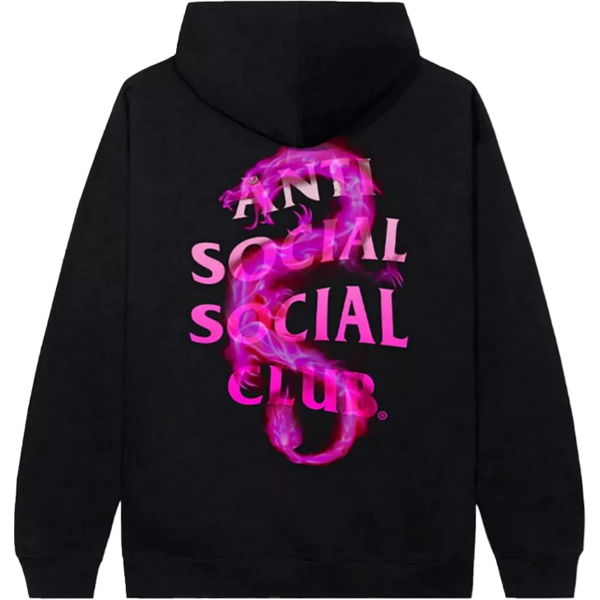 Anti Social Social Club Dragon Hoodie Black Sweatshirts