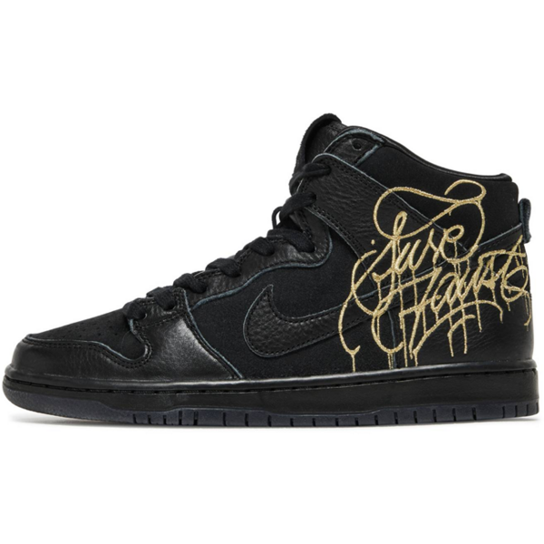 Nike SB Dunk High FAUST Black Gold Shoes