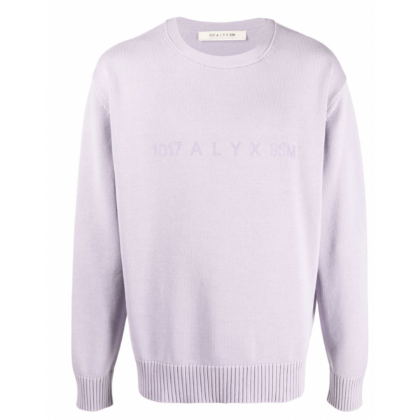 1017 ALYX Treated Logo Crewneck Sweater Lilac Shirts & Tops