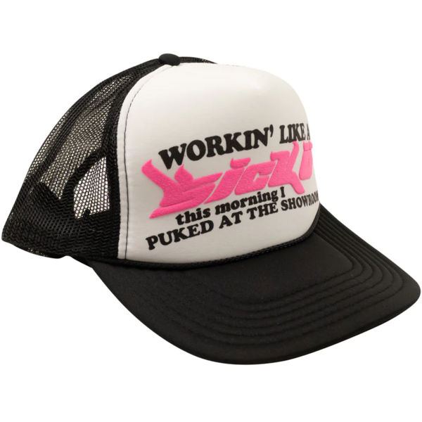 Sicko Showroom Trucker Hat Neon Pink (Glow In The Dark) Printed Hats