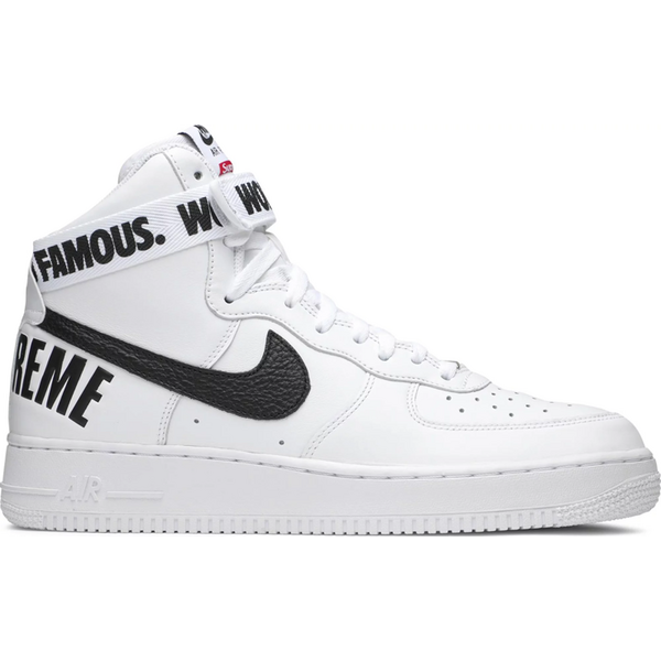 Nike Air Force 1 High Supreme World Famous White Shoes