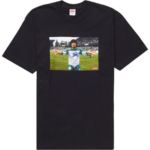 Supreme Maradona Tee Black Need help with sizing? We are here to help you 7 days a week: 12pm - 8pm EST