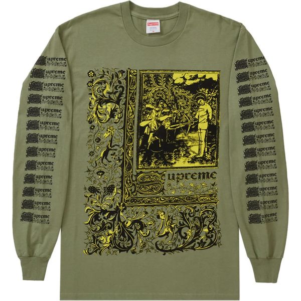Supreme Saint Sebastian L/S Tee Olive Shirts & Tops