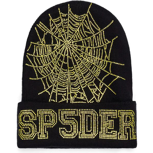 Sp5der Web Beanie Onyx/Yellow Hats