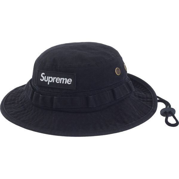 Supreme Washed Canvas Boonie Black Hats