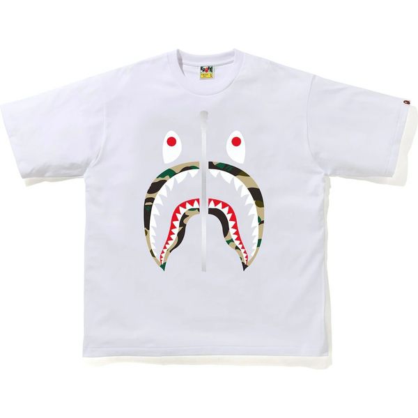 BAPE 1st Camo Shark Relaxed Fit Tee White/Yellow Shirts & Tops