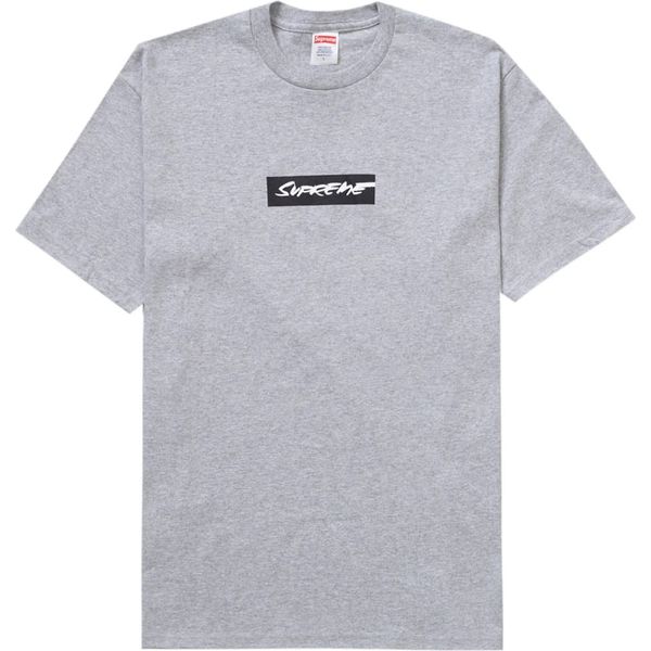 Supreme Futura Box Logo Tee Heather Grey Shirts & Tops