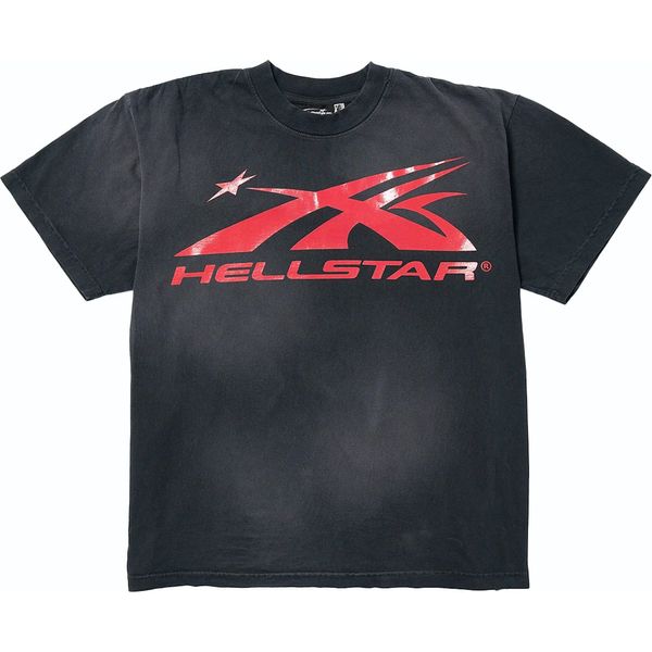 Hellstar Sport Logo Gel T-shirt Black Sports Sweatpants White