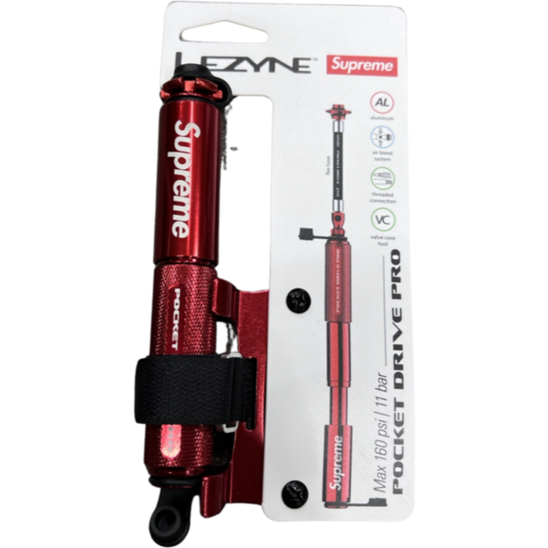 Supreme Lezyne Pocket Drive Pro Bike Pump Red Accessories