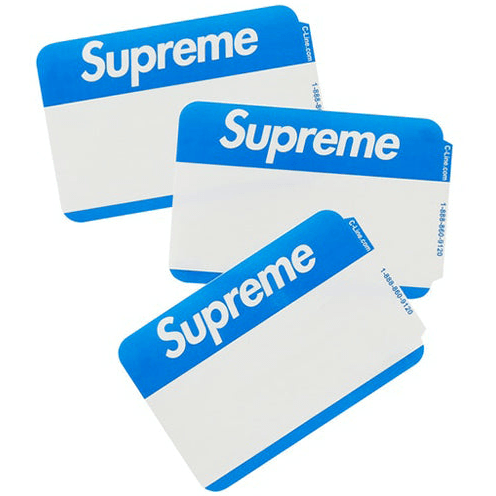 Supreme Name Badge Stickers (Pack of 100) Blue Accessories
