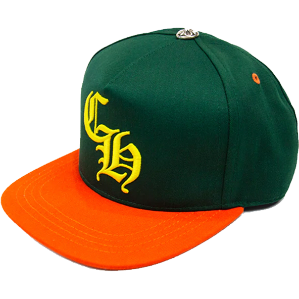Chrome Hearts Miami Art Basel Exclusive Baseball Hat Green/Orange/Gold Hats