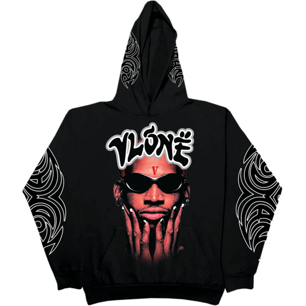 Vlone Rodman Logo Hoodie Black Sweatshirts