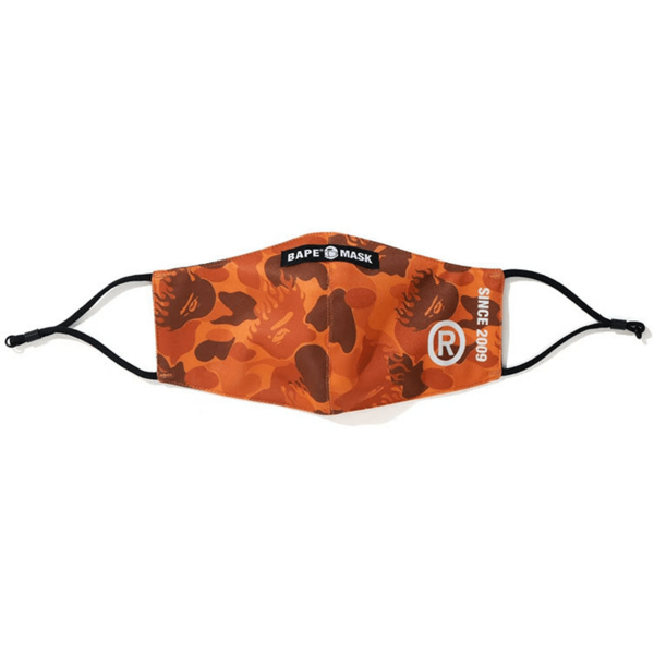 BAPE Fire Camo Mask Orange Accessories